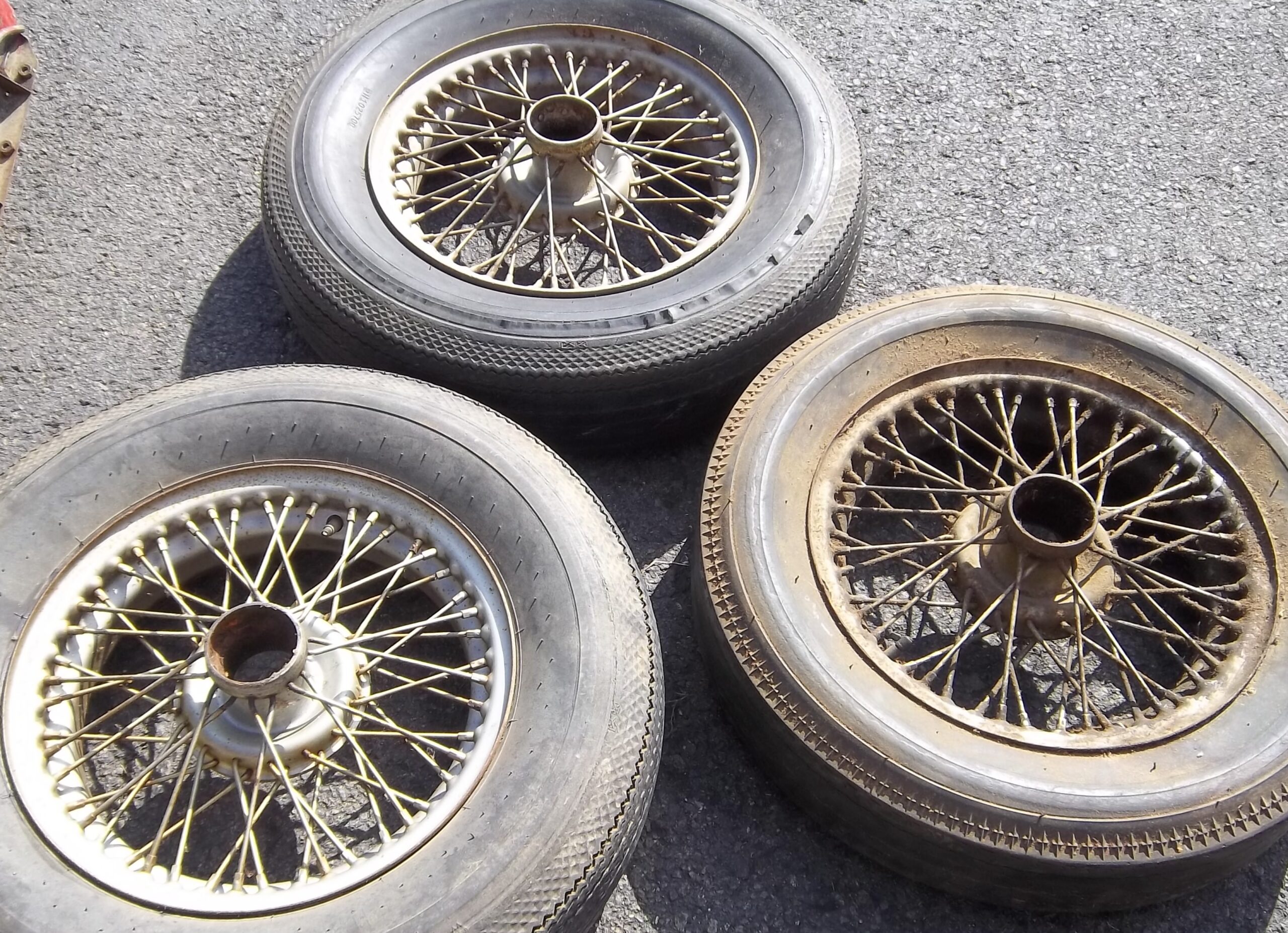 Three 1955-1962 MGA Wire Wheels